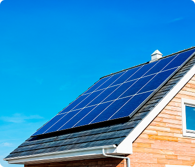 Solar panels on roof